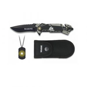 Canivete Albainox 19434 aço inoxidável marinho 8,1cm com placa e bainha