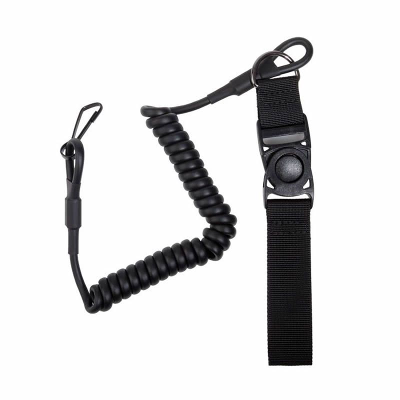 Cordão Tático anti-perda preto