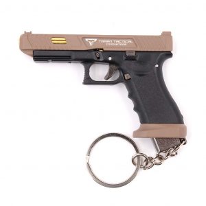 G34 GUN Porta-chaves ​​7,5 CM TAN/PRETO
