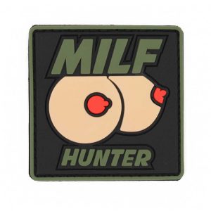 Patch de peitos imortal em PVC 3D MILF Hunter preto e verde