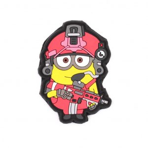 PATCH IMORTAL DE PVC 3D MINION TÁTICO ROSA