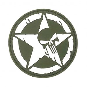 PATCH DE PVC DO PUNISHER VERDE ESTRELA IMORTAL