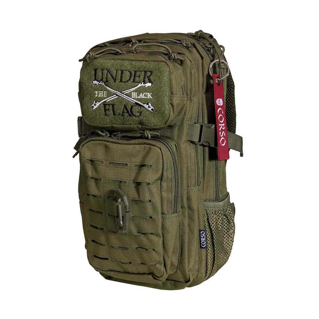 Mochila CORSO ROGUE MOLLE COM MOSQUETÃO 14L VERDE